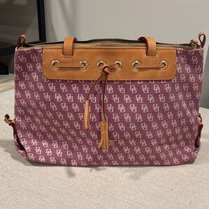 Dooney & Bourke Purple and Tan Women's Bag